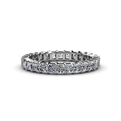 Allie Princess Cut Moissanite Eternity Band Princess Cut Moissanite Womens Eternity Ring Stackable ctw K White Gold