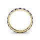 4 - Allie 2.00 mm Princess Cut Blue Sapphire and Lab Grown Diamond Eternity Band 