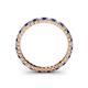 4 - Allie 2.00 mm Princess Cut Blue Sapphire and Lab Grown Diamond Eternity Band 