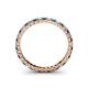 4 - Allie 2.00 mm Princess Cut Blue Topaz and Lab Grown Diamond Eternity Band 