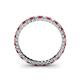 4 - Allie 2.00 mm Princess Cut Ruby and Lab Grown Diamond Eternity Band 