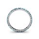 4 - Allie 2.00 mm Princess Cut Blue Diamond and White Lab Grown Diamond Eternity Band 