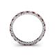 4 - Allie 2.00 mm Princess Cut Red Garnet and Lab Grown Diamond Eternity Band 