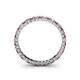 4 - Allie 2.00 mm Princess Cut Rhodolite Garnet and Lab Grown Diamond Eternity Band 