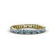 1 - Allie 2.50 mm Princess Cut Blue Topaz and Lab Grown Diamond Eternity Band 