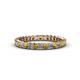 1 - Allie 2.50 mm Princess Cut Citrine and Lab Grown Diamond Eternity Band 