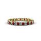 1 - Allie 2.50 mm Princess Cut Red Garnet and Lab Grown Diamond Eternity Band 