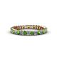 1 - Allie 2.50 mm Princess Cut Green Garnet and Lab Grown Diamond Eternity Band 