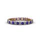 1 - Allie 2.50 mm Princess Cut Blue Sapphire and Lab Grown Diamond Eternity Band 