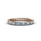 1 - Allie 2.50 mm Princess Cut Aquamarine and Lab Grown Diamond Eternity Band 