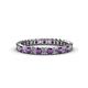 1 - Allie 2.50 mm Princess Cut Amethyst and Lab Grown Diamond Eternity Band 