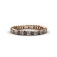 1 - Allie 2.50 mm Princess Cut Smoky Quartz and Lab Grown Diamond Eternity Band 