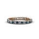 1 - Allie 2.50 mm Princess Cut London Blue Topaz and Lab Grown Diamond Eternity Band 