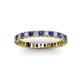 2 - Allie 2.50 mm Princess Cut Blue Sapphire and Lab Grown Diamond Eternity Band 