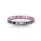 2 - Allie 2.50 mm Princess Cut Pink Sapphire and Lab Grown Diamond Eternity Band 