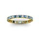 2 - Allie 2.50 mm Princess Cut Blue Topaz and Lab Grown Diamond Eternity Band 