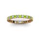 2 - Allie 2.50 mm Princess Cut Peridot and Lab Grown Diamond Eternity Band 