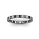 2 - Allie 2.50 mm Princess Cut Black Diamond and White Lab Grown Diamond Eternity Band 