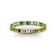 2 - Allie 2.50 mm Princess Cut Green Garnet and Lab Grown Diamond Eternity Band 