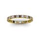 2 - Allie 2.50 mm Princess Cut Smoky Quartz and Lab Grown Diamond Eternity Band 