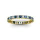 2 - Allie 2.50 mm Princess Cut Blue Diamond and White Lab Grown Diamond Eternity Band 