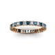 2 - Allie 2.50 mm Princess Cut Blue Diamond and White Lab Grown Diamond Eternity Band 