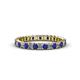 1 - Allie 2.50 mm Princess Cut Blue Sapphire and Lab Grown Diamond Eternity Band 