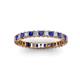 2 - Allie 2.50 mm Princess Cut Blue Sapphire and Lab Grown Diamond Eternity Band 