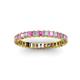 2 - Allie 2.50 mm Princess Cut Pink Sapphire and Lab Grown Diamond Eternity Band 