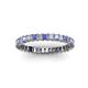 2 - Allie 2.50 mm Princess Cut Tanzanite and Lab Grown Diamond Eternity Band 