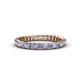 1 - Allie 2.50 mm Princess Cut Tanzanite and Lab Grown Diamond Eternity Band 