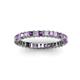 2 - Allie 2.50 mm Princess Cut Amethyst and Lab Grown Diamond Eternity Band 