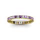 2 - Allie 2.50 mm Princess Cut Amethyst and Lab Grown Diamond Eternity Band 