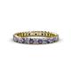 1 - Allie 2.50 mm Princess Cut Iolite and Lab Grown Diamond Eternity Band 