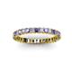 2 - Allie 2.50 mm Princess Cut Iolite and Lab Grown Diamond Eternity Band 