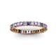 2 - Allie 2.50 mm Princess Cut Iolite and Lab Grown Diamond Eternity Band 