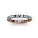 2 - Allie 2.50 mm Princess Cut Blue Topaz and Lab Grown Diamond Eternity Band 