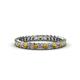 1 - Allie 2.50 mm Princess Cut Citrine and Lab Grown Diamond Eternity Band 