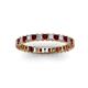 2 - Allie 2.50 mm Princess Cut Red Garnet and Lab Grown Diamond Eternity Band 