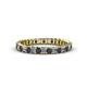 1 - Allie 2.50 mm Princess Cut Black Diamond and White Lab Grown Diamond Eternity Band 