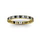 2 - Allie 2.50 mm Princess Cut Black Diamond and White Lab Grown Diamond Eternity Band 