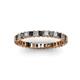 2 - Allie 2.50 mm Princess Cut Black Diamond and White Lab Grown Diamond Eternity Band 