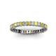 2 - Allie 2.50 mm Princess Cut Yellow Sapphire and Lab Grown Diamond Eternity Band 