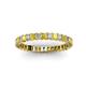 2 - Allie 2.50 mm Princess Cut Yellow Sapphire and Lab Grown Diamond Eternity Band 