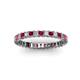 2 - Allie 2.50 mm Princess Cut Ruby and Lab Grown Diamond Eternity Band 