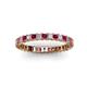 2 - Allie 2.50 mm Princess Cut Ruby and Lab Grown Diamond Eternity Band 