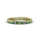 1 - Allie 2.50 mm Princess Cut Green Garnet and Lab Grown Diamond Eternity Band 