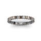 2 - Allie 2.50 mm Princess Cut Smoky Quartz and Lab Grown Diamond Eternity Band 