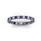 2 - Allie 2.50 mm Princess Cut Blue Sapphire and Lab Grown Diamond Eternity Band 