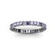 2 - Allie 2.50 mm Princess Cut Iolite and Lab Grown Diamond Eternity Band 